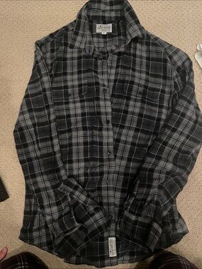 Lucky Brand Black & Gray Plaid Long-Sleeve Button-Down Shirt